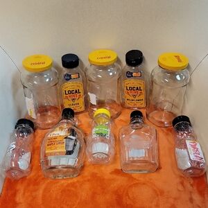 Miscellaneous Glass & Plastic Storage Jars - Set of Ten